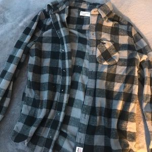 black and grey flannel sweater